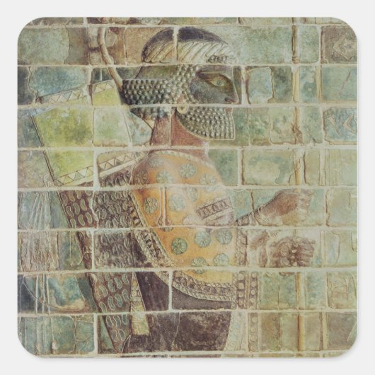 Detail van een archer van een fries vierkante sticker (Voorkant)