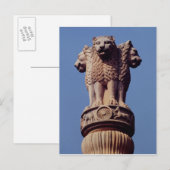 Detail van een Ashoka Pillar Briefkaart (Voorkant / Achterkant)