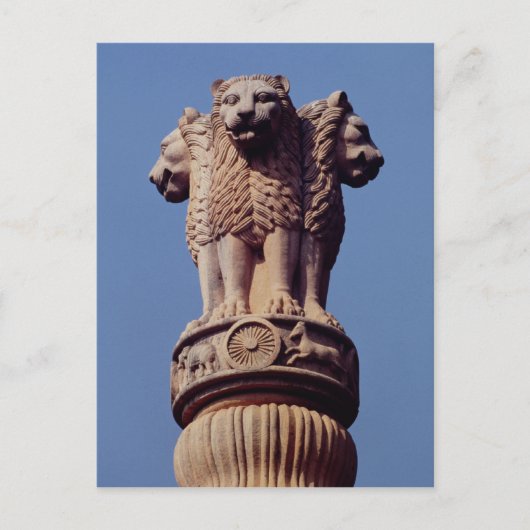 Detail van een Ashoka Pillar Briefkaart (Voorkant)