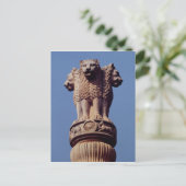 Detail van een Ashoka Pillar Briefkaart (Staand voorkant)
