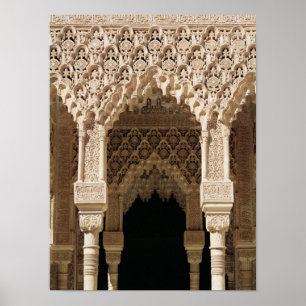 Detail van een galerijboog van het Hof Poster