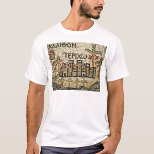 Detail van een kaart van Jericho T-shirt
