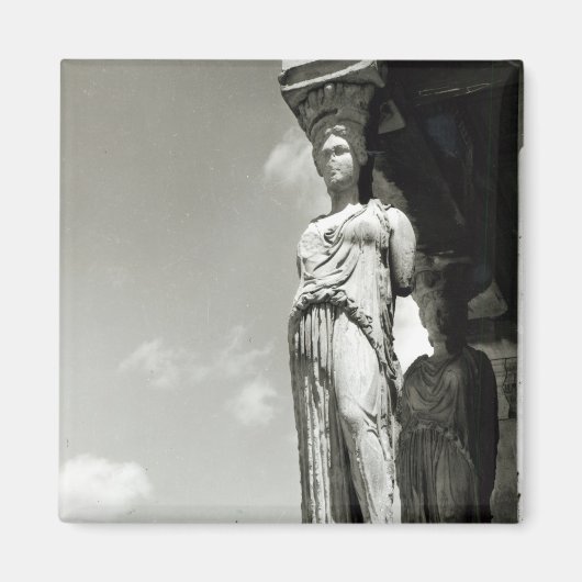 Detail van een karikatuur van de Erechtheion Magneet (Voorkant)