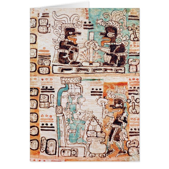 Detail van een Mayaanse codex (Voorkant)