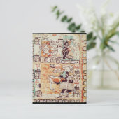 Detail van een Mayaanse Codex Briefkaart (Staand voorkant)