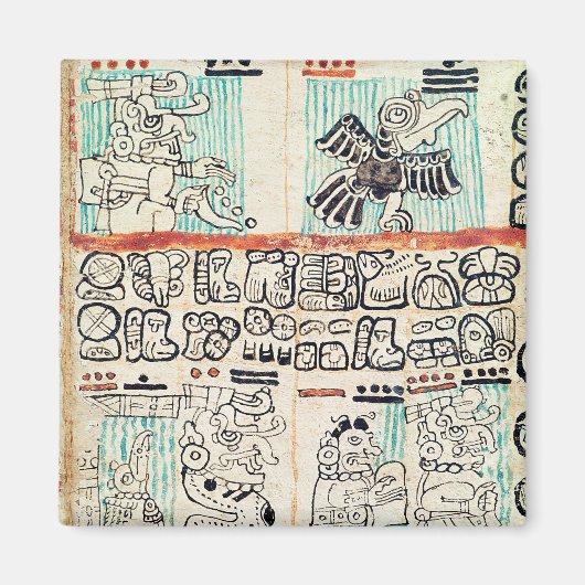 Detail van een Mayaanse codex Magneet (Voorkant)