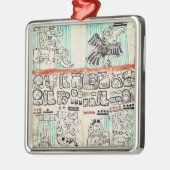 Detail van een Mayaanse codex Metalen Ornament (Links)