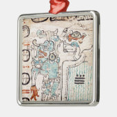 Detail van een Mayaanse codex Metalen Ornament (Links)