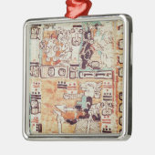 Detail van een Mayaanse Codex Metalen Ornament (Links)