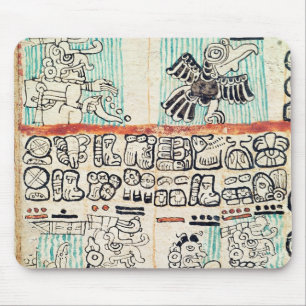 Detail van een Mayaanse codex Muismat