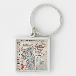 Detail van een Mayaanse codex Sleutelhanger