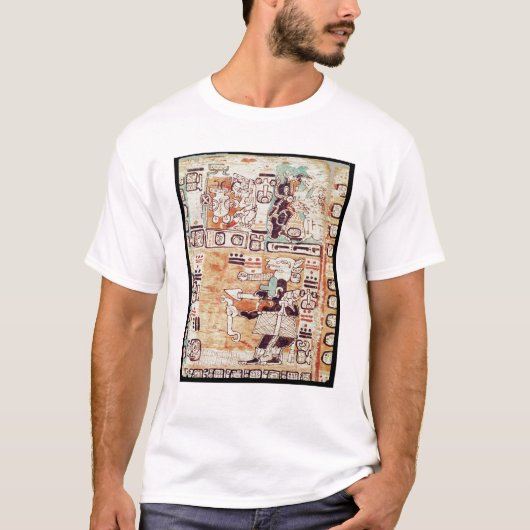 Detail van een Mayaanse Codex T-shirt (Voorkant)