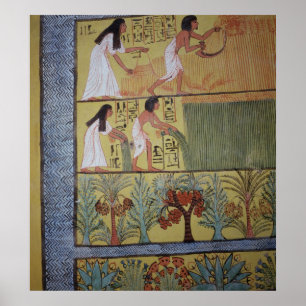 Detail van een oogstplaats op de oostmuur poster