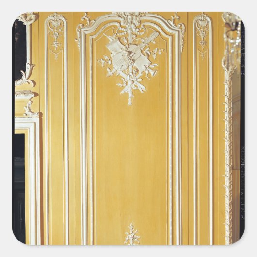 Detail van een paneel van de Gele Zaal Vierkante Sticker (Voorkant)