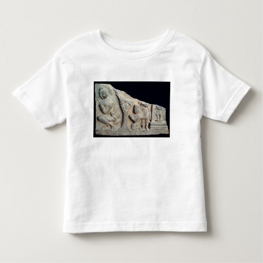 Detail van een reliëfbries die een zitplaats weerg kinder shirts (Voorkant)