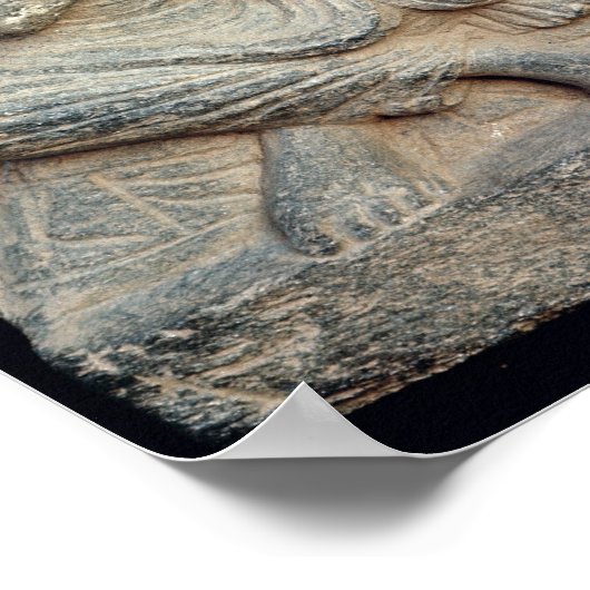 Detail van een reliëfbries die een zitplaats weerg poster (Hoek)