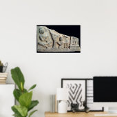 Detail van een reliëfbries die een zitplaats weerg poster (Thuiskantoor)