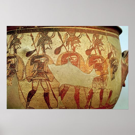 Detail van een rode krater poster (Voorkant)