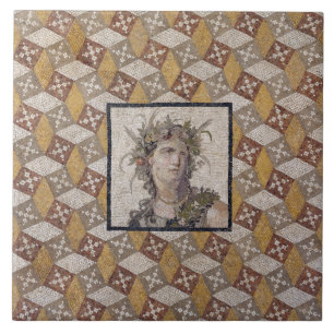 Detail van een Roman Mozaïekvloerpaneel - Tegel Tegeltje