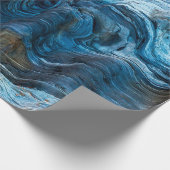 Detail van een rots met varianten van blauw. Rock  Cadeaupapier (Hoek)