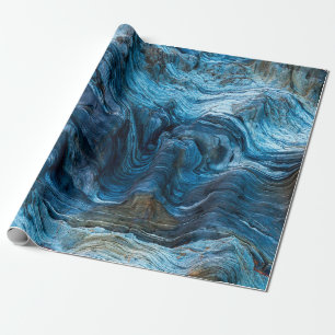 Detail van een rots met varianten van blauw. Rots Cadeaupapier