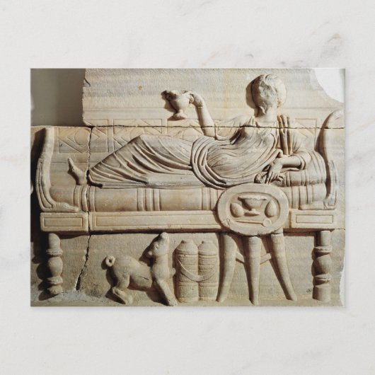 Detail van een sarcofaag briefkaart (Voorkant)