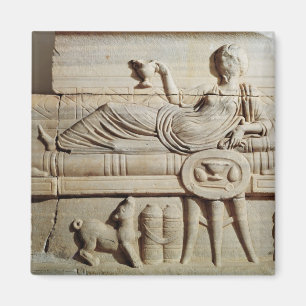 Detail van een sarcofaag magneet