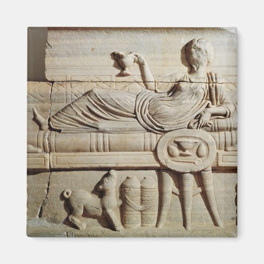 Detail van een sarcofaag magneet (Voorkant)