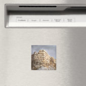 Detail van een steenwand magneet (Insitu (Vaatwasser))