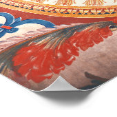 Detail van een tapijt met het 'N' van Napoleon I Poster (Hoek)