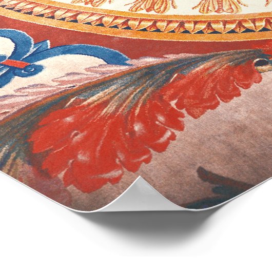 Detail van een tapijt met het 'N' van Napoleon I Poster (Hoek)