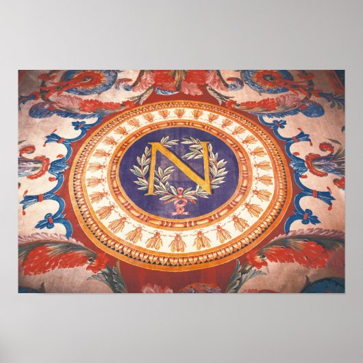 Detail van een tapijt met het 'N' van Napoleon I Poster (Voorkant)