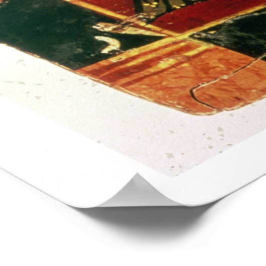 Detail van een trouwborst waarop een muzikant word poster (Hoek)