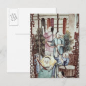 Detail van een vaas die mannen verven briefkaart (Voorkant / Achterkant)