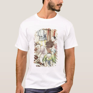 Detail van een vaas waarin ambachtslieden worden a t-shirt