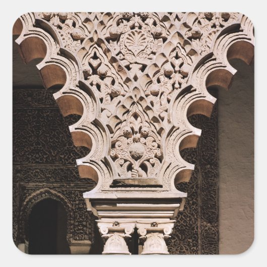 Detail van een van de polylobe-archen van vierkante sticker (Voorkant)