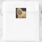 Detail van een vrouw sarcofaag van Cadiz, 5e tot 4 Vierkante Sticker (Tas)