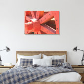 Detail van een wagenwiel canvas afdruk (Insitu (Slaapkamer))