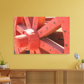 Detail van een wagenwiel canvas afdruk (Insitu (Woonkamer))