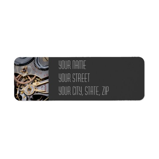 Detail van een zakhorloge etiket (Voorkant)