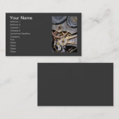 Detail van een zakhorloge visitekaartje (Voorkant / Achterkant)