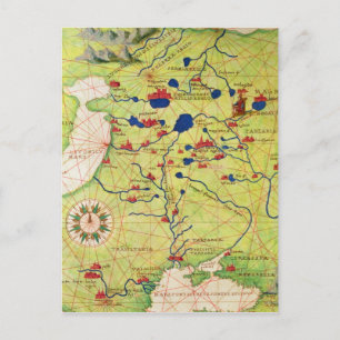 Detail van Europa en Centraal-Azië Briefkaart