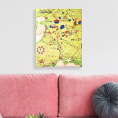 Detail van Europa en Centraal-Azië Canvas Afdruk (Insitu (Woonkamer))