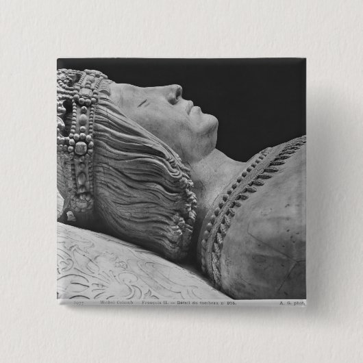 Detail van Francis II Vierkante Button 5,1 Cm (Voorkant)