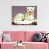 Detail van het deksel van een onbuigzame pot met e canvas afdruk (Insitu (Woonkamer))