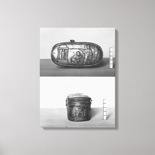 Detail van het deksel van een pyxide canvas afdruk (Voorkant)