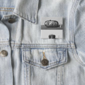 Detail van het deksel van een pyxide vierkante button 5,1 cm (In situ)