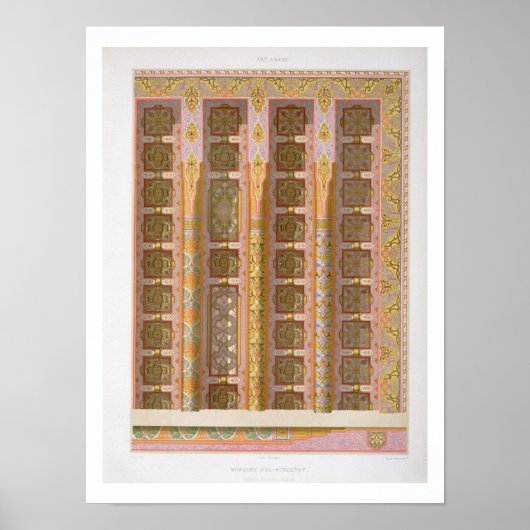 Detail van het grote plafond van de moskee van El- Poster (Voorkant)