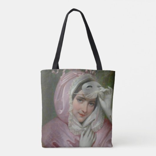 Detail van het masker tote bag (Achterkant)