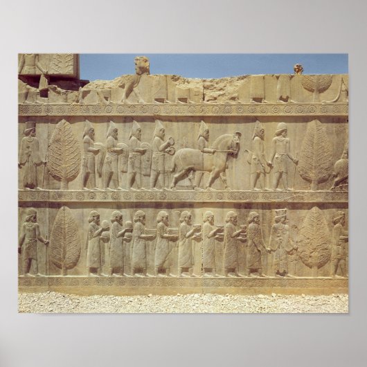 Detail van het reliëfbries op de oosttrap poster (Voorkant)